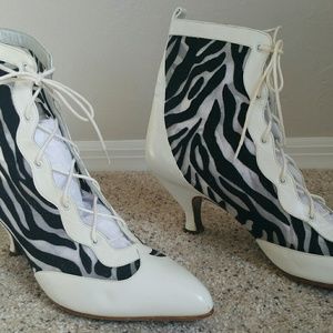 Peter Fox Black and White Zebra Boots